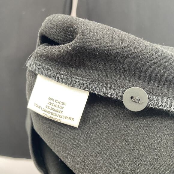 EILEEN FISHER Pants PS Stretch Ponte Full Length Straight Leg Trouser Black - Picture 7 of 13